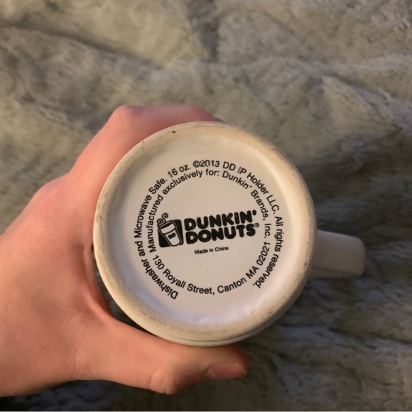 Vintage Dunkin Donuts Tall Mug 16 oz. 2012 Ceramic - Picture 2 of 5